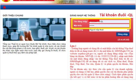 Thuế điện tử.gdt.gov.vn